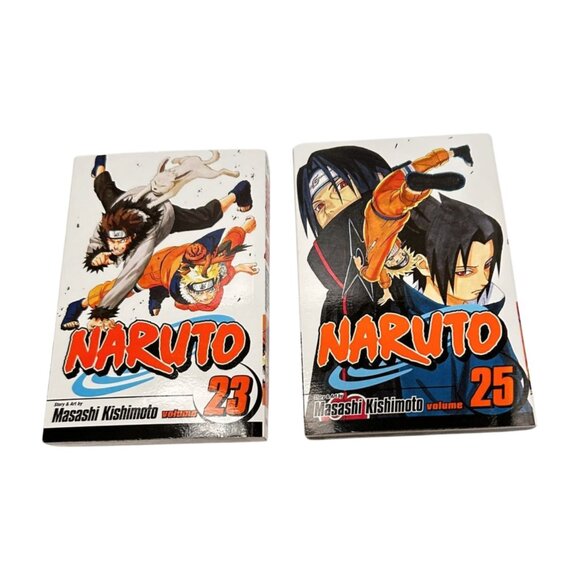 Naruto Kishimoto Manga Graphic Novel Lot 2 Volumes 23 and 25 English PB - Picture 1 of 7
